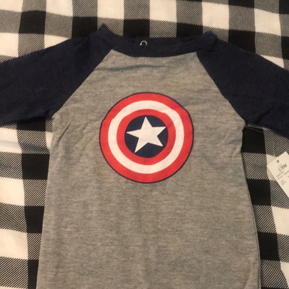 NWT Marvel Captain America Romper & Bodysuit Set - Picture 4 of 8
